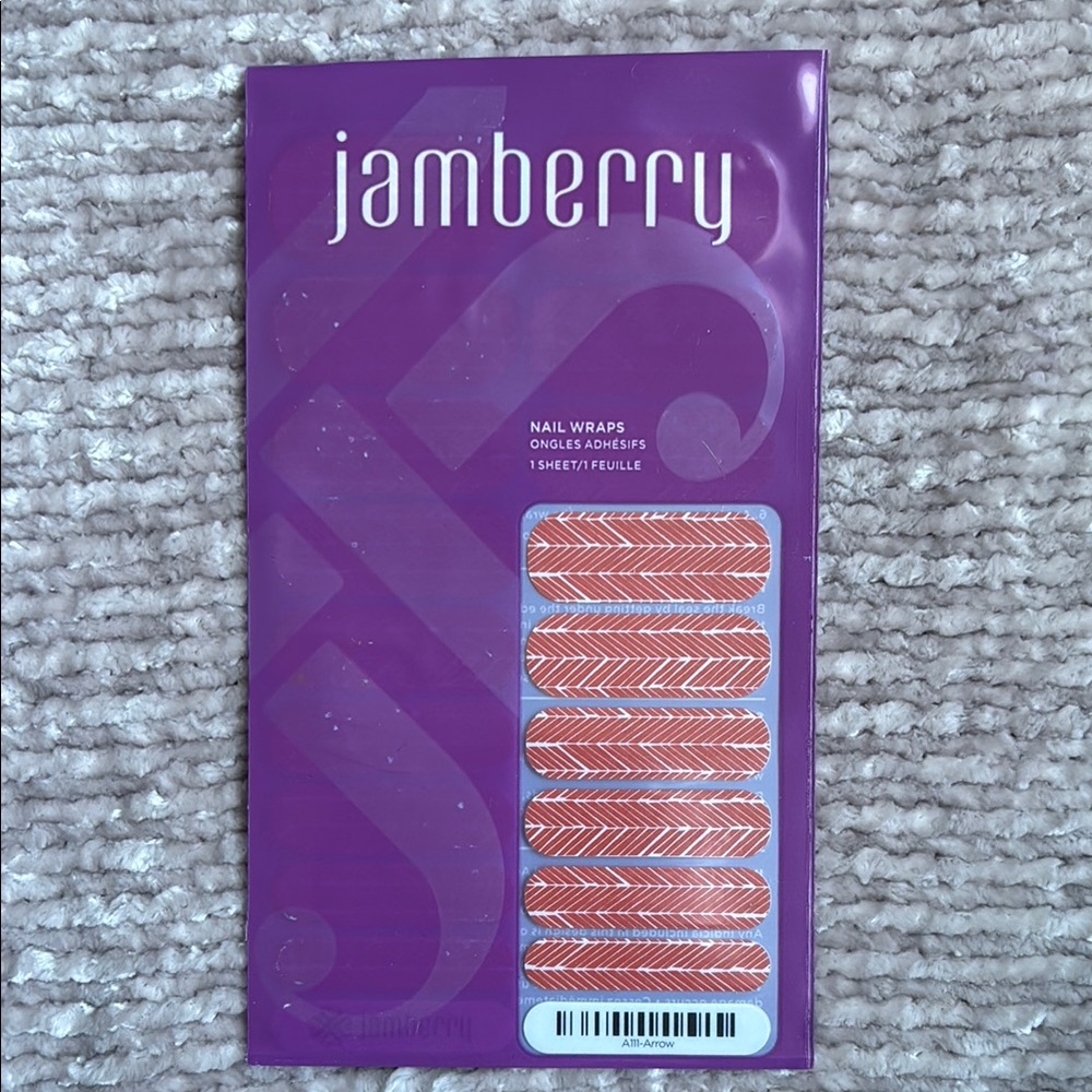Jamberry “A111 Arrow” Orange Nail Wraps